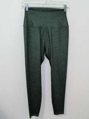 Zyia Spotted Pine Light N Tight Leggings Hi-Rise 7/8 Length Women's Size 8-10